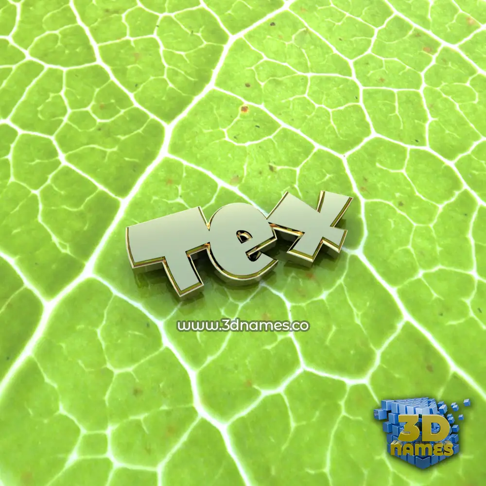 tex in Gold Leaf style - 3D name wallpaper