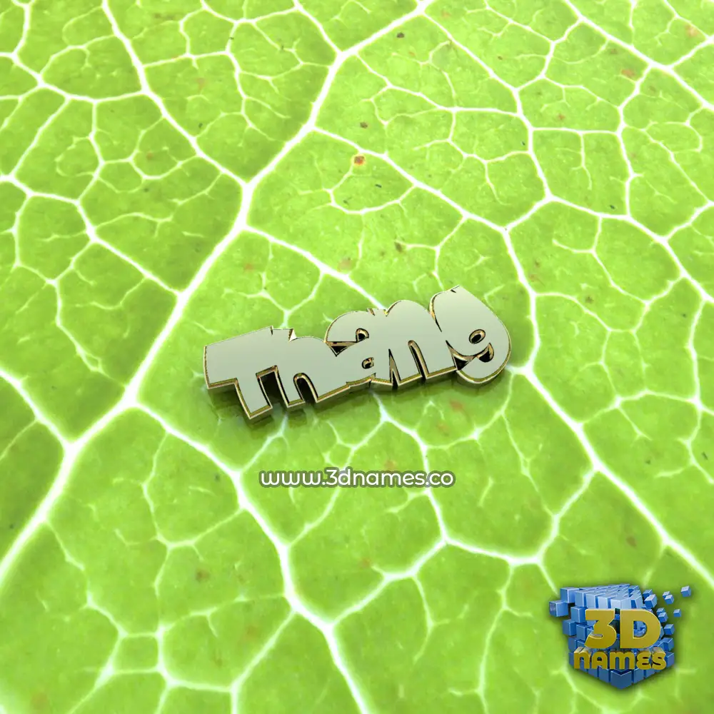 thang in Gold Leaf style - 3D name wallpaper