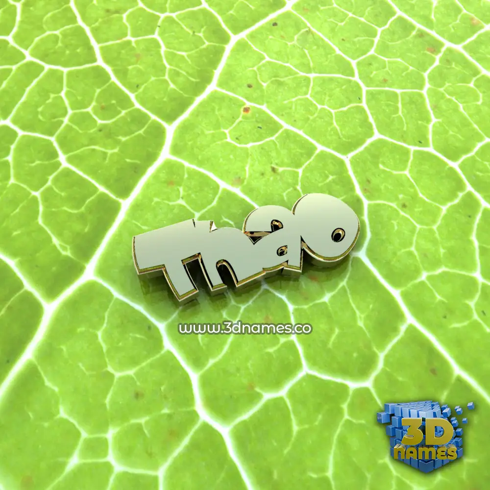 thao in Gold Leaf style - 3D name wallpaper