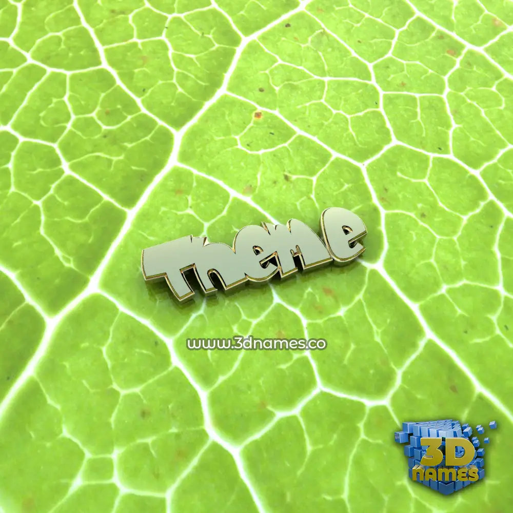 theme in Gold Leaf style - 3D name wallpaper