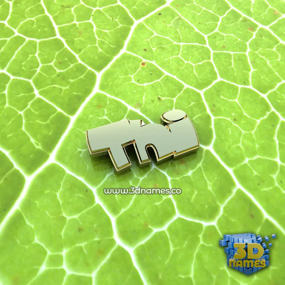 thi in Gold Leaf style - 3D name wallpaper