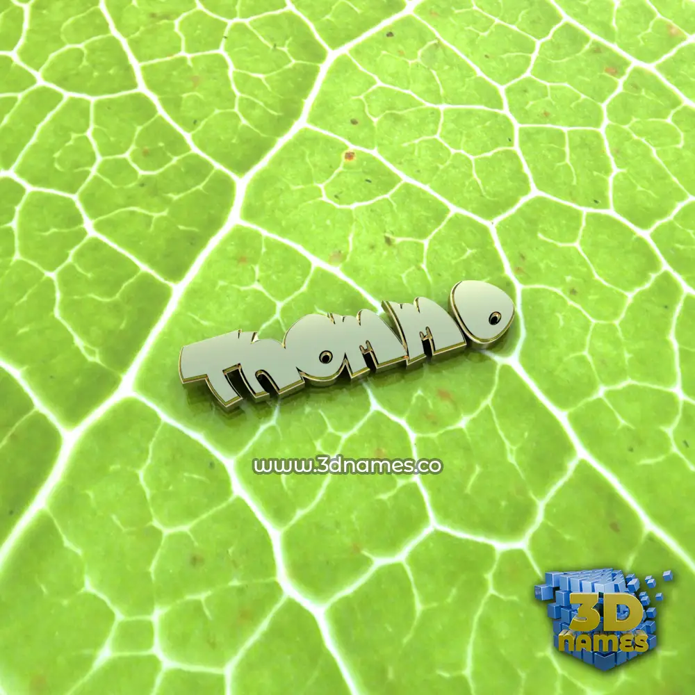thommo in Gold Leaf style - 3D name wallpaper