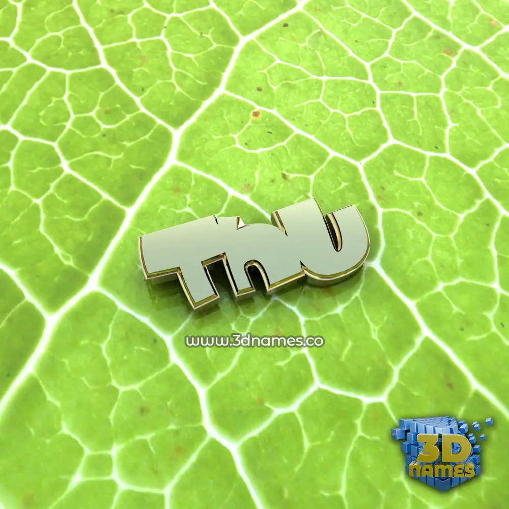 thu in Gold Leaf style - 3D name wallpaper