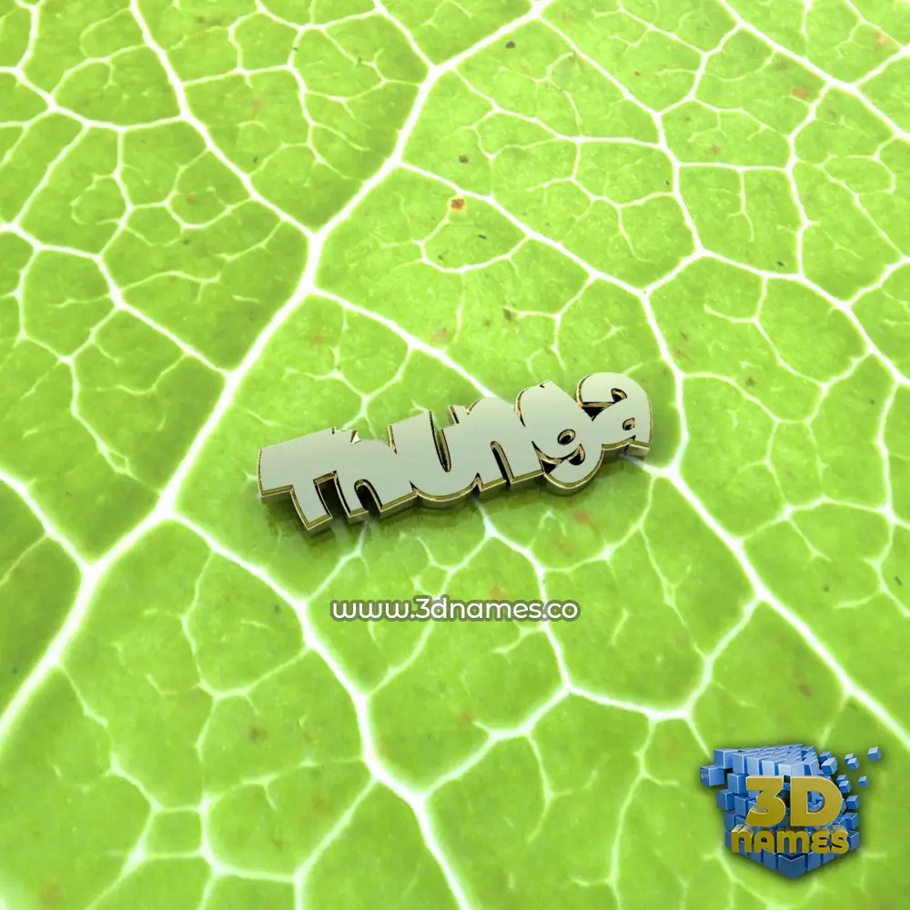 thunga in Gold Leaf style - 3D name wallpaper