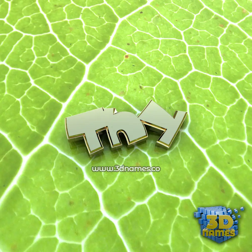 thy in Gold Leaf style - 3D name wallpaper