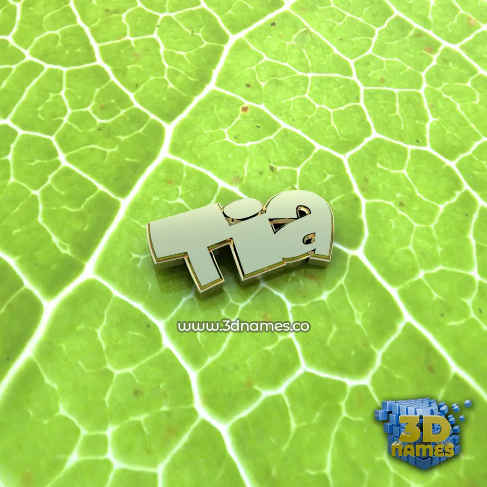 tia in Gold Leaf style - 3D name wallpaper