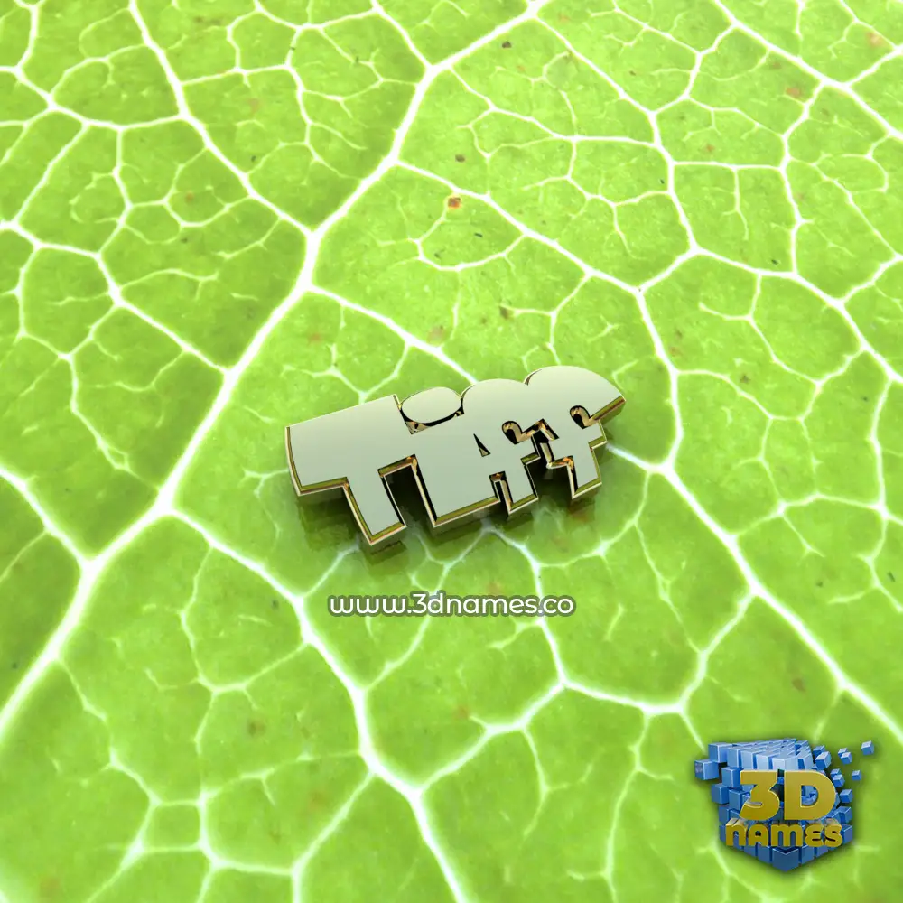 tiff in Gold Leaf style - 3D name wallpaper