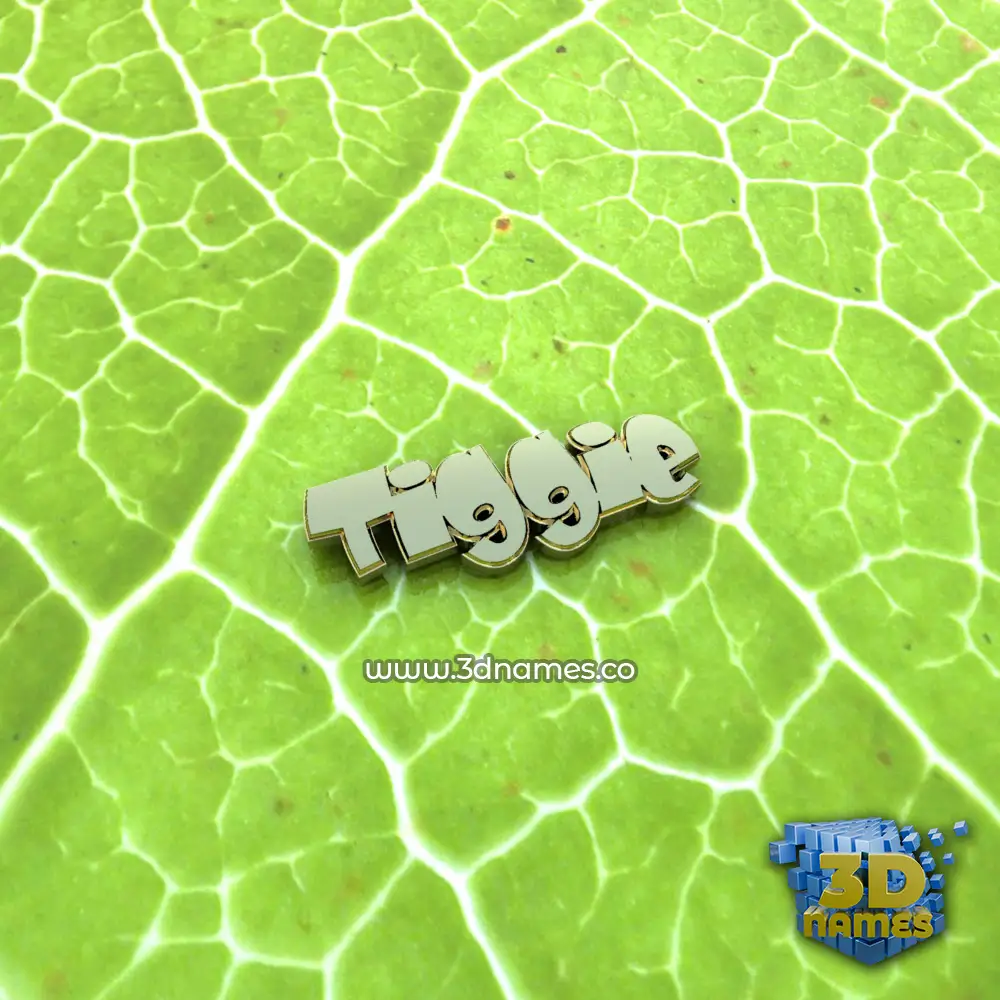 tiggie in Gold Leaf style - 3D name wallpaper