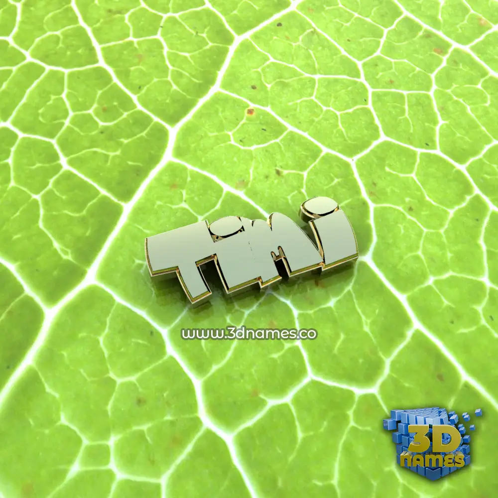timi in Gold Leaf style - 3D name wallpaper