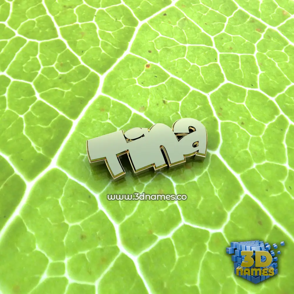 tina in Gold Leaf style - 3D name wallpaper