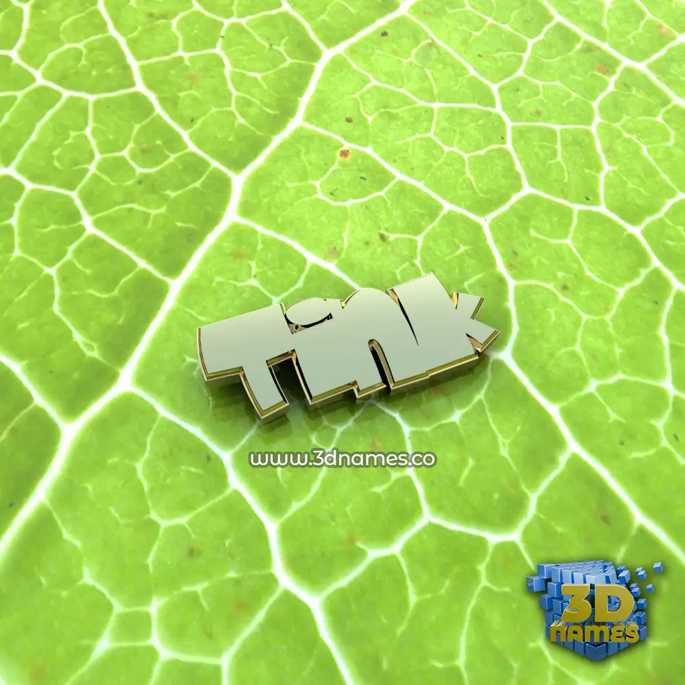 tink in Gold Leaf style - 3D name wallpaper