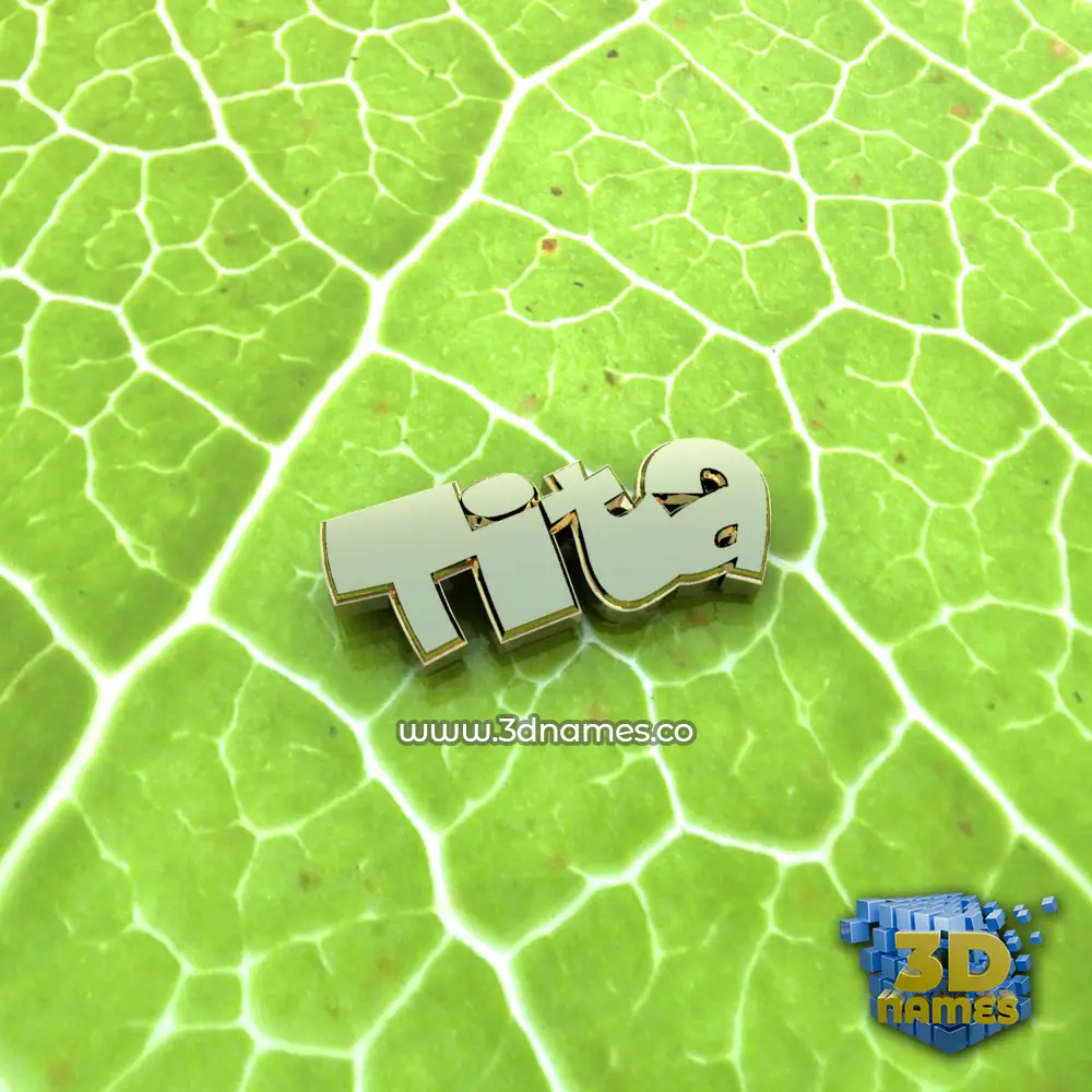 tita in Gold Leaf style - 3D name wallpaper