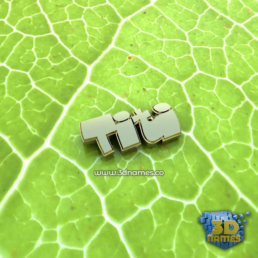 titi in Gold Leaf style - 3D name wallpaper