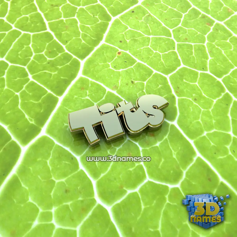 tits in Gold Leaf style - 3D name wallpaper