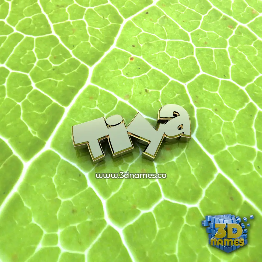 tiya in Gold Leaf style - 3D name wallpaper