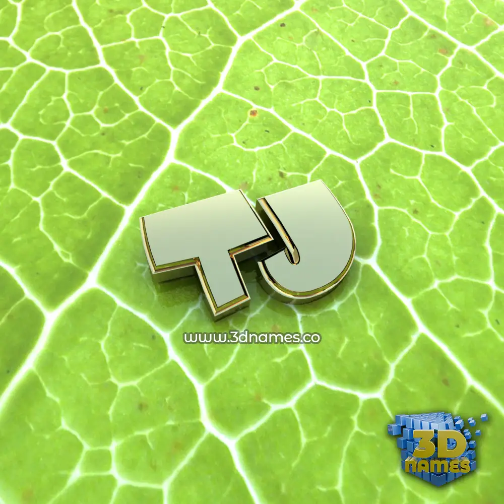 tj in Gold Leaf style - 3D name wallpaper