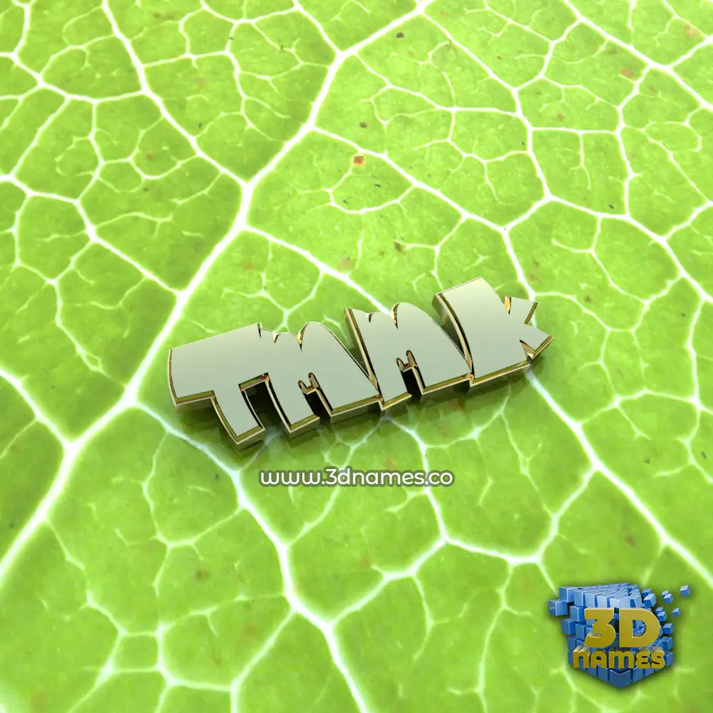 tmmk in Gold Leaf style - 3D name wallpaper
