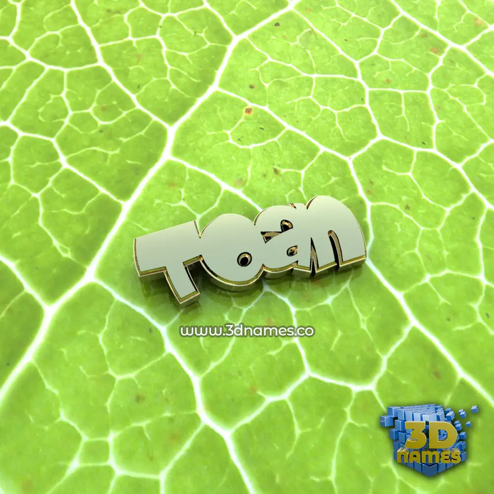 toan in Gold Leaf style - 3D name wallpaper