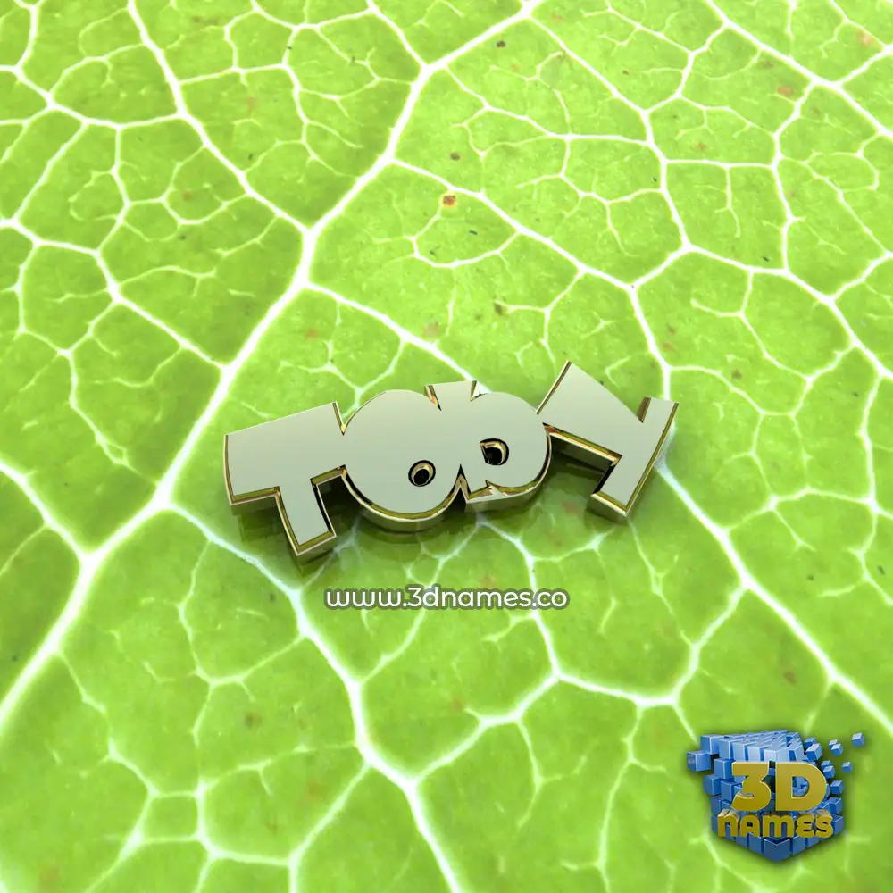 toby in Gold Leaf style - 3D name wallpaper