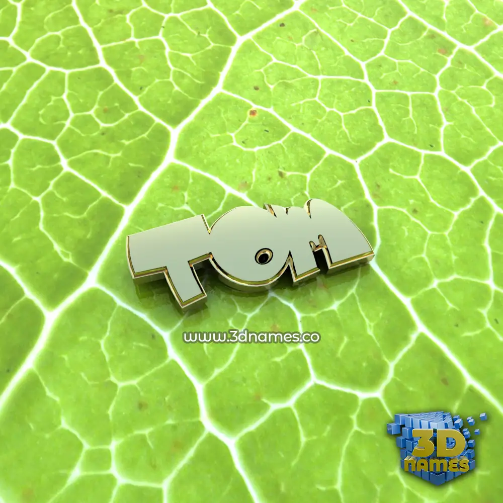 tom in Gold Leaf style - 3D name wallpaper