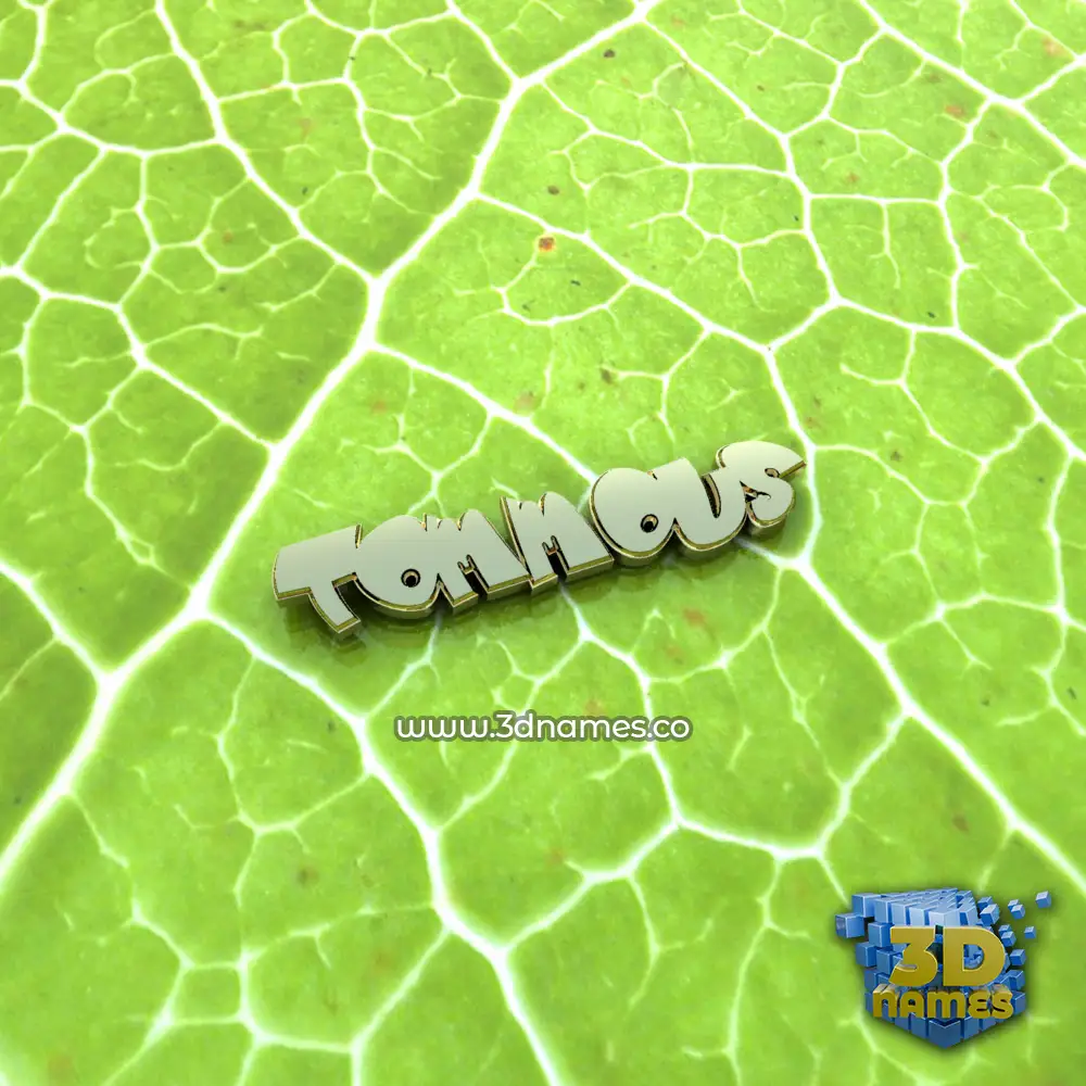 tommous in Gold Leaf style - 3D name wallpaper