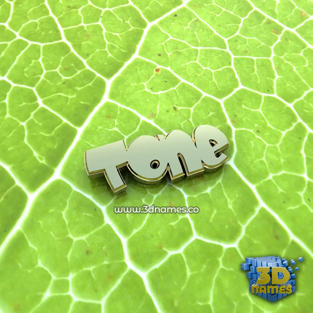 tone in Gold Leaf style - 3D name wallpaper