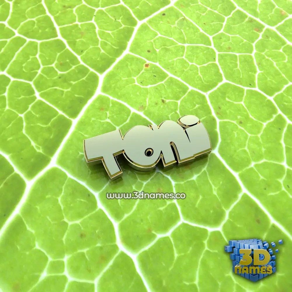 toni in Gold Leaf style - 3D name wallpaper