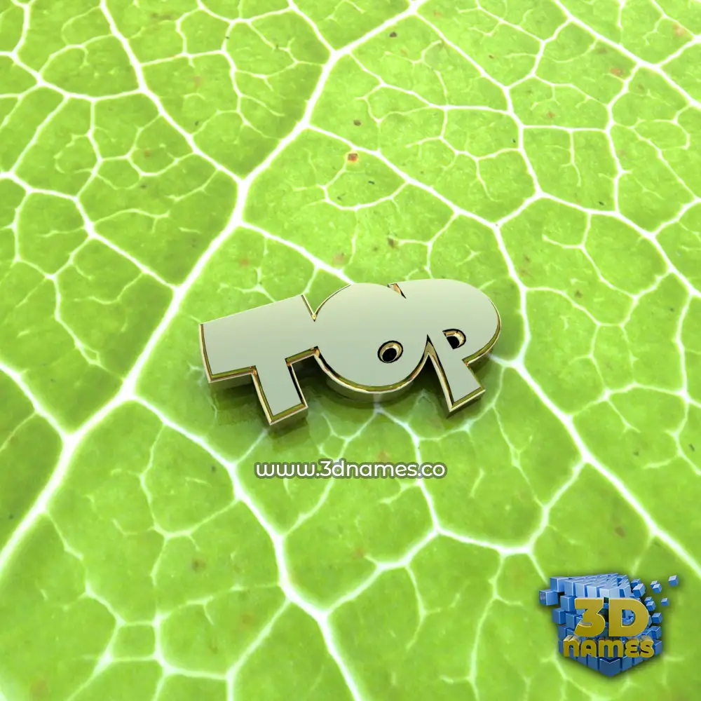 top in Gold Leaf style - 3D name wallpaper