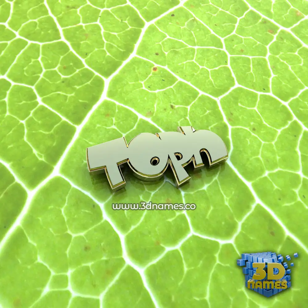 toph in Gold Leaf style - 3D name wallpaper