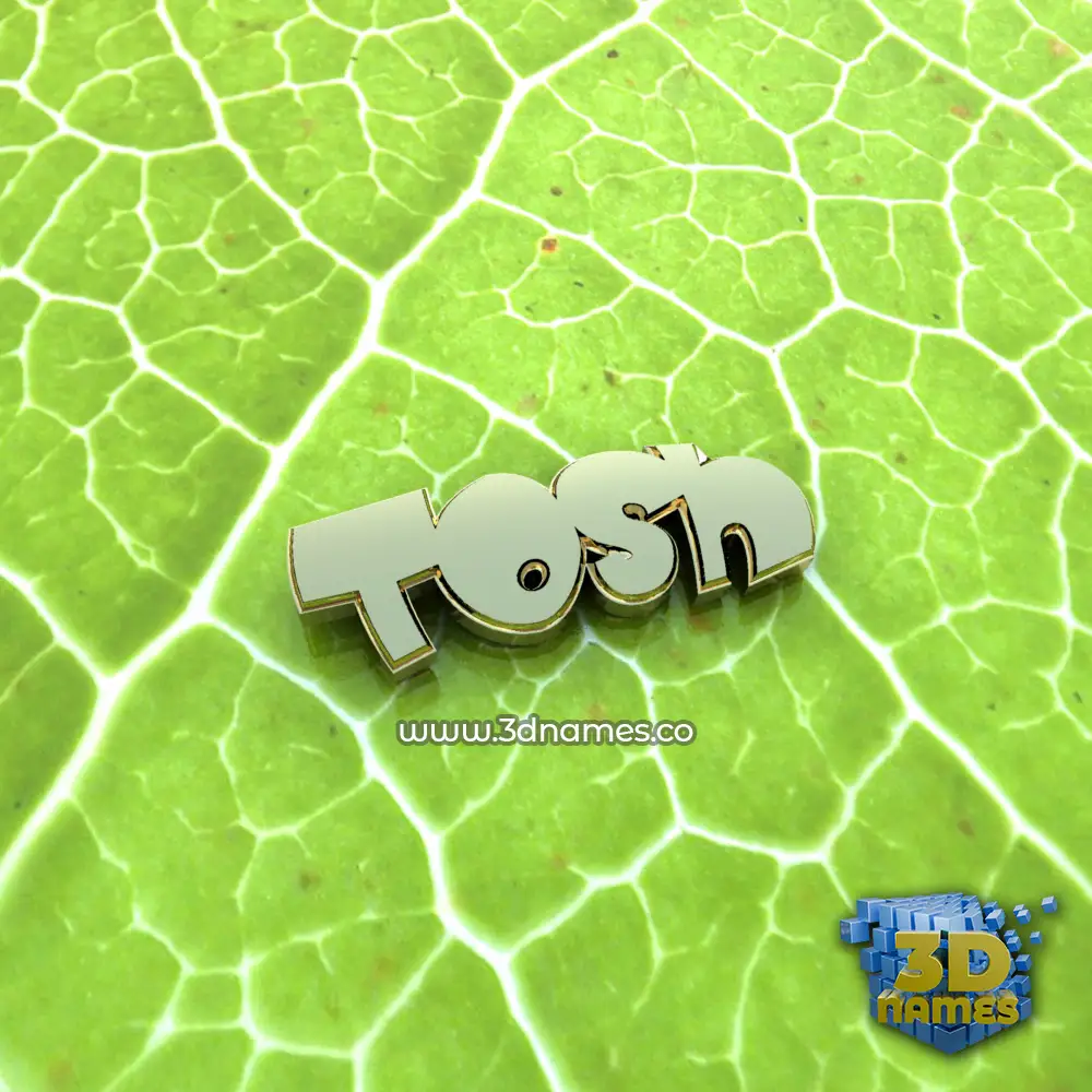 tosh in Gold Leaf style - 3D name wallpaper