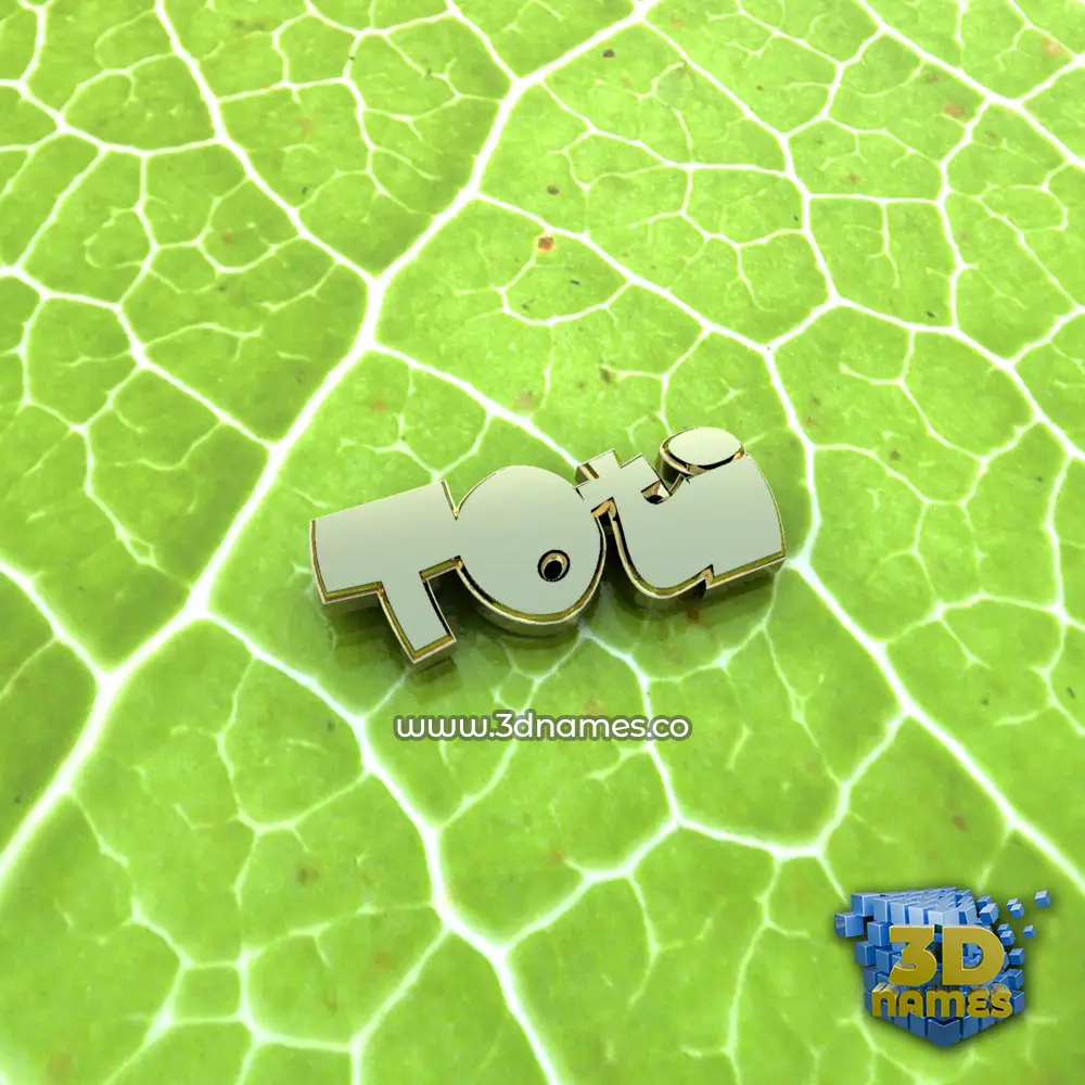 toti in Gold Leaf style - 3D name wallpaper