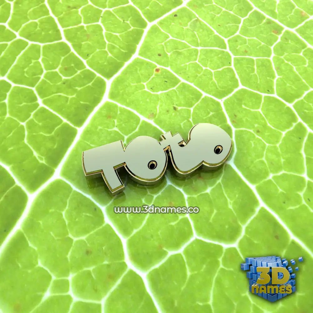 toto in Gold Leaf style - 3D name wallpaper
