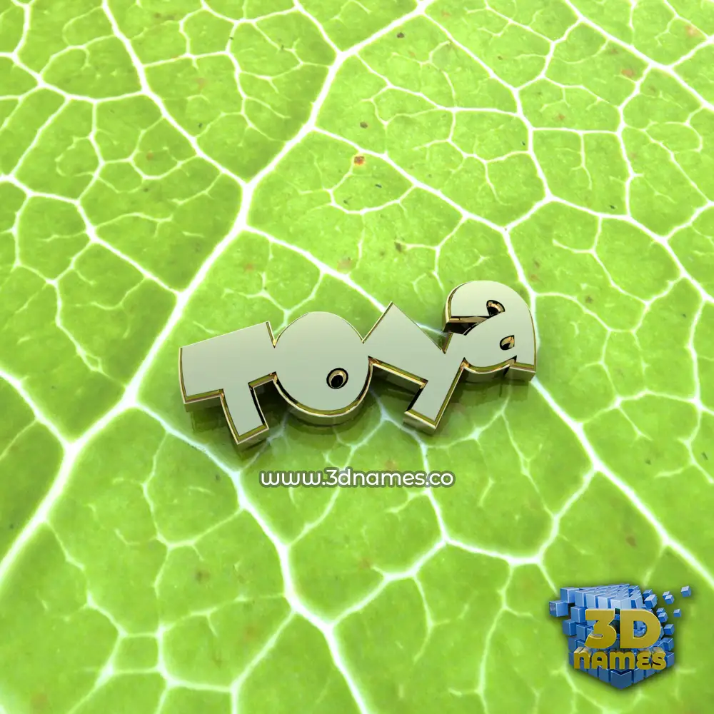 toya in Gold Leaf style - 3D name wallpaper
