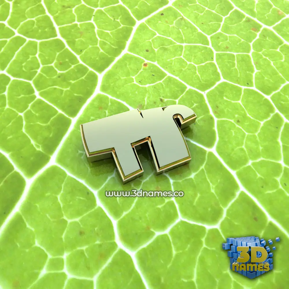 tr in Gold Leaf style - 3D name wallpaper
