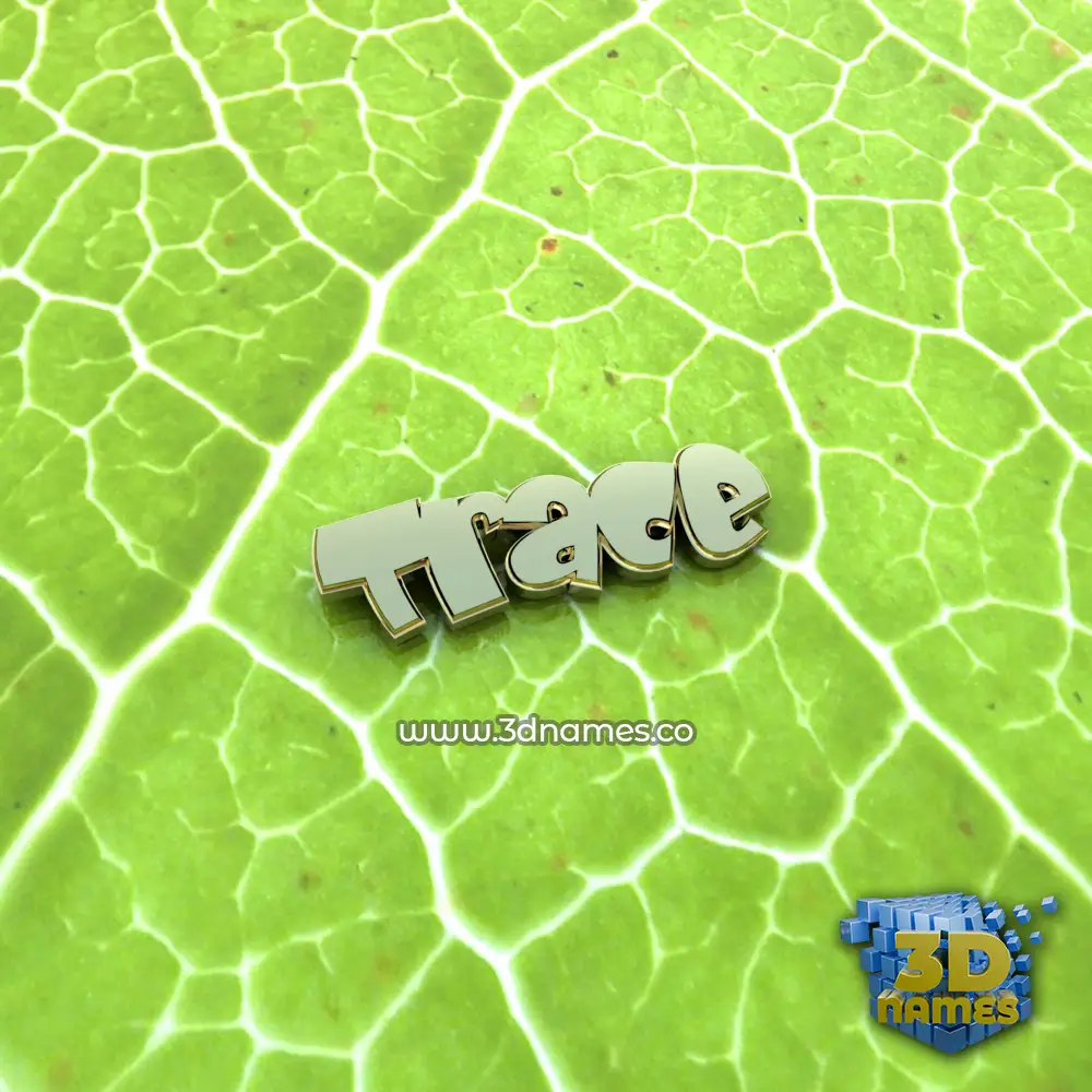 trace in Gold Leaf style - 3D name wallpaper