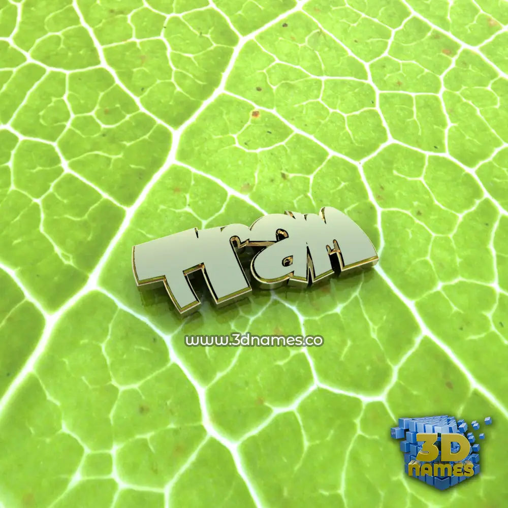 tram in Gold Leaf style - 3D name wallpaper