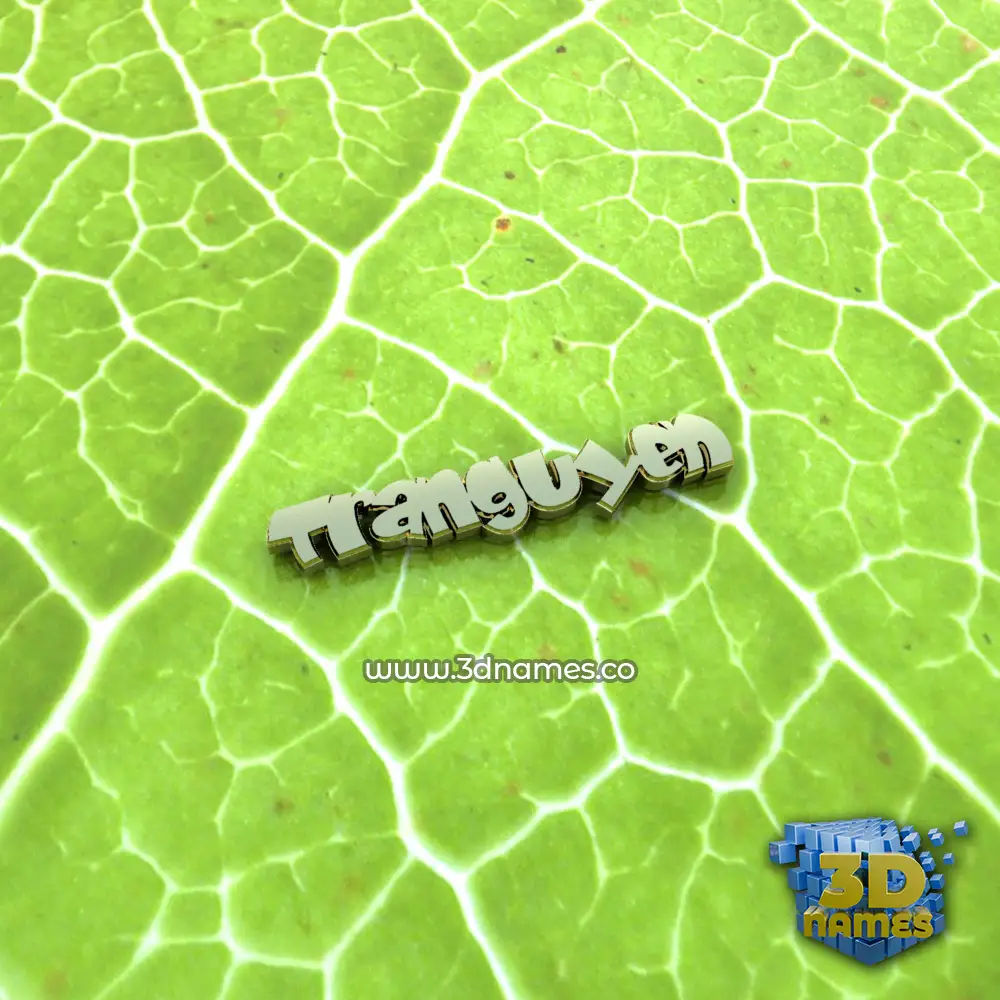 tranguyen in Gold Leaf style - 3D name wallpaper