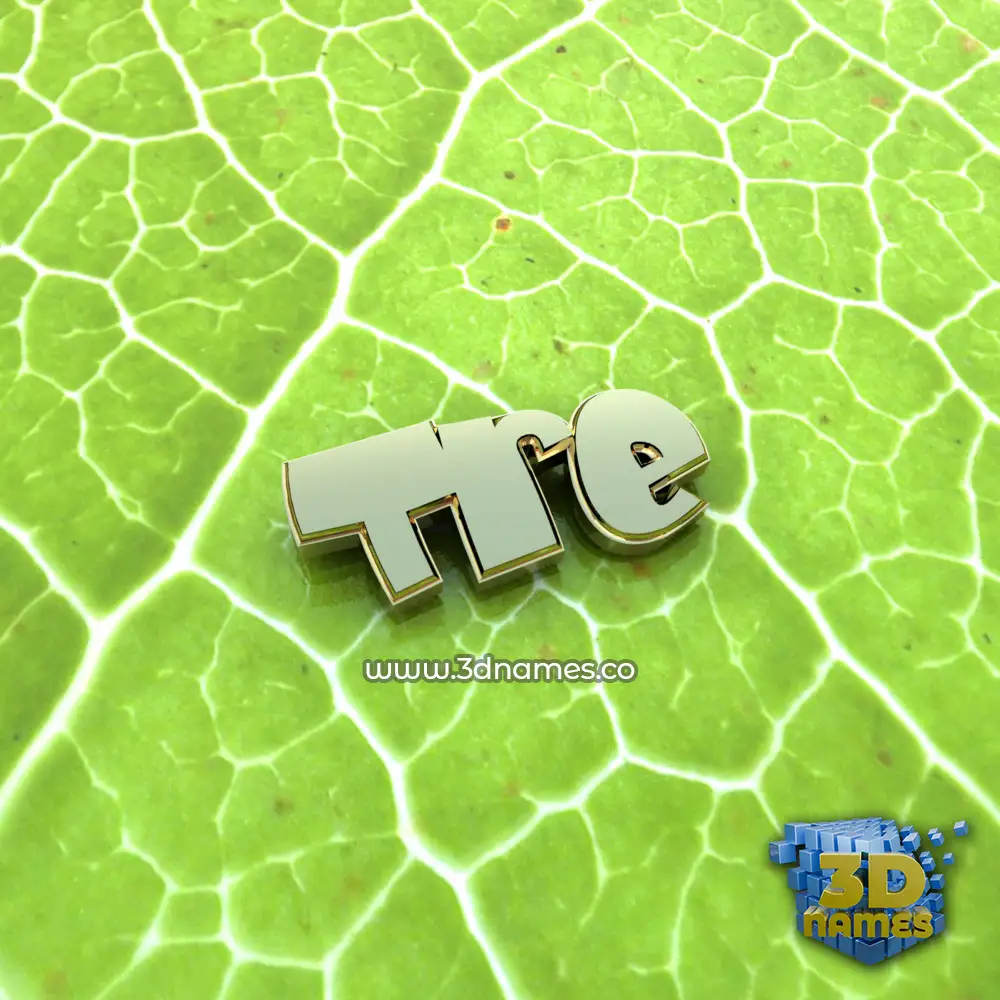 tre in Gold Leaf style - 3D name wallpaper