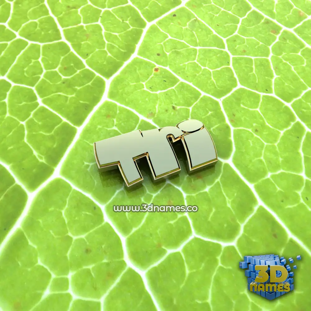 tri in Gold Leaf style - 3D name wallpaper