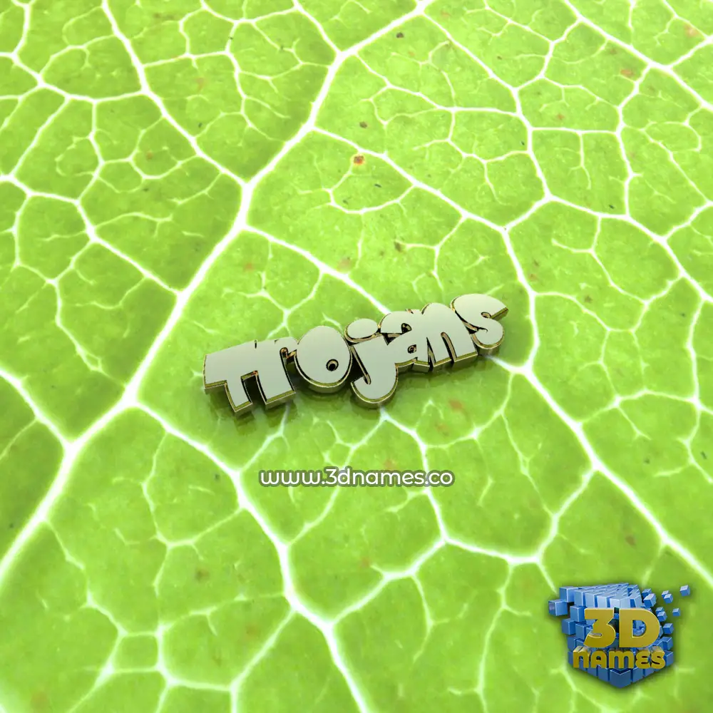 trojans in Gold Leaf style - 3D name wallpaper