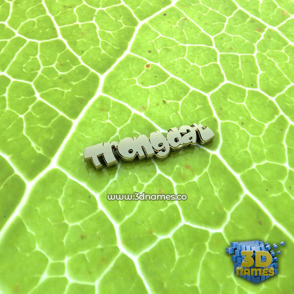 trongdat in Gold Leaf style - 3D name wallpaper