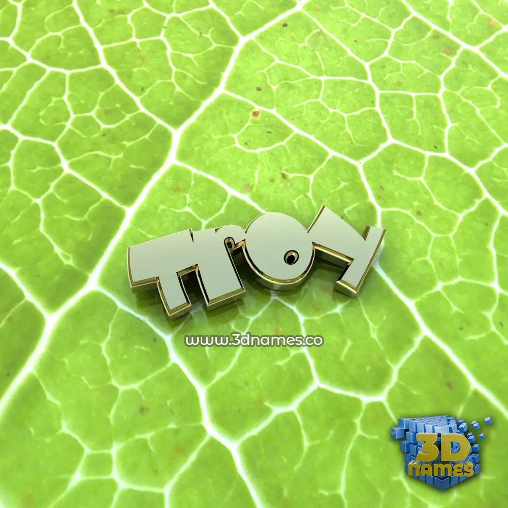 troy in Gold Leaf style - 3D name wallpaper