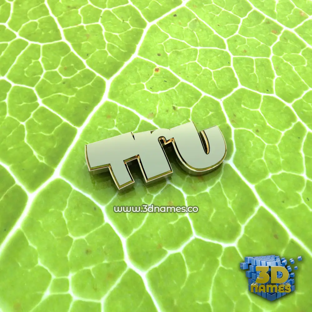 tru in Gold Leaf style - 3D name wallpaper