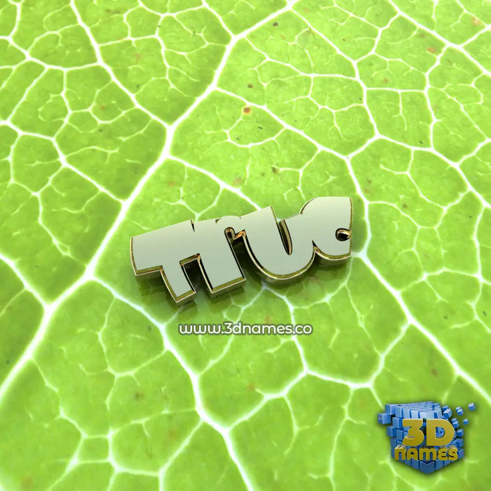truc in Gold Leaf style - 3D name wallpaper