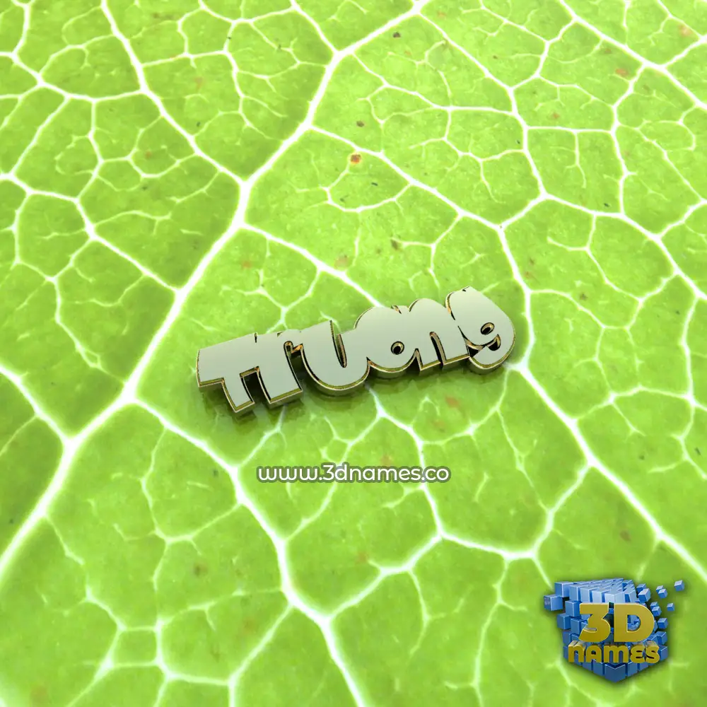 truong in Gold Leaf style - 3D name wallpaper