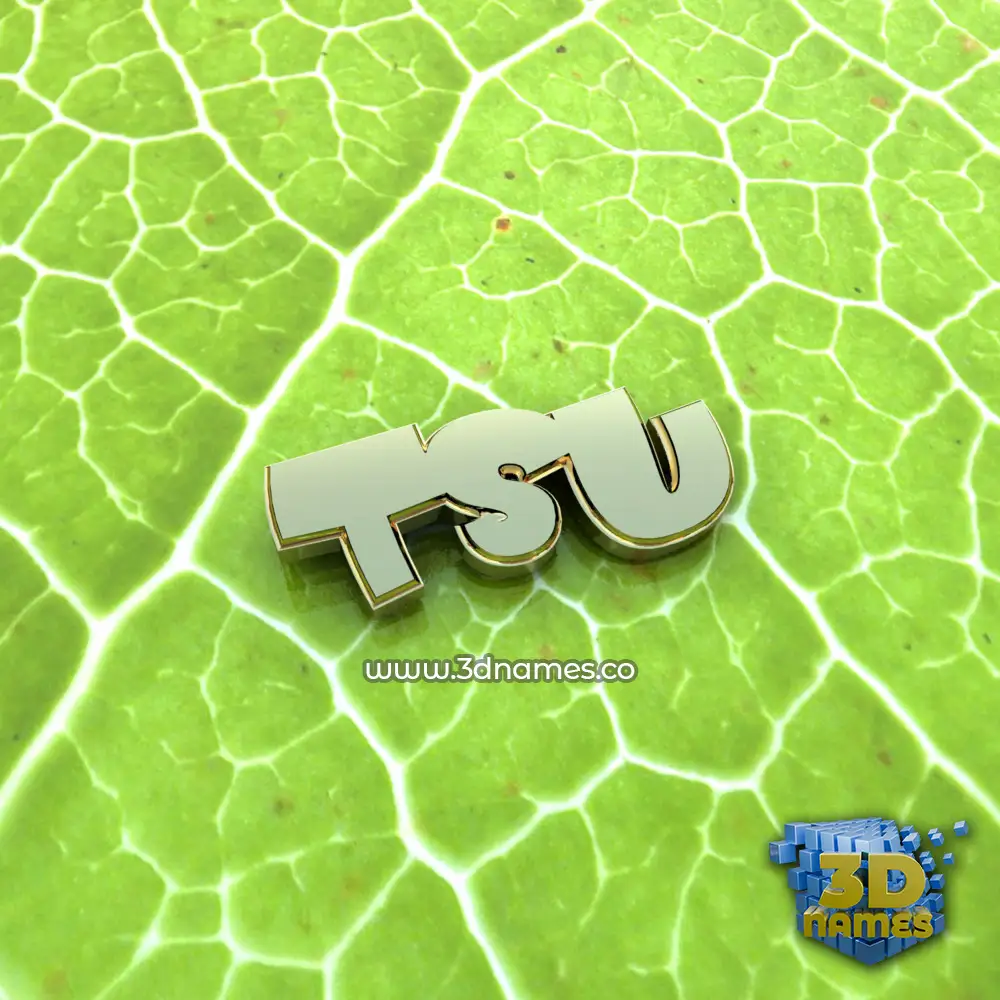 tsu in Gold Leaf style - 3D name wallpaper