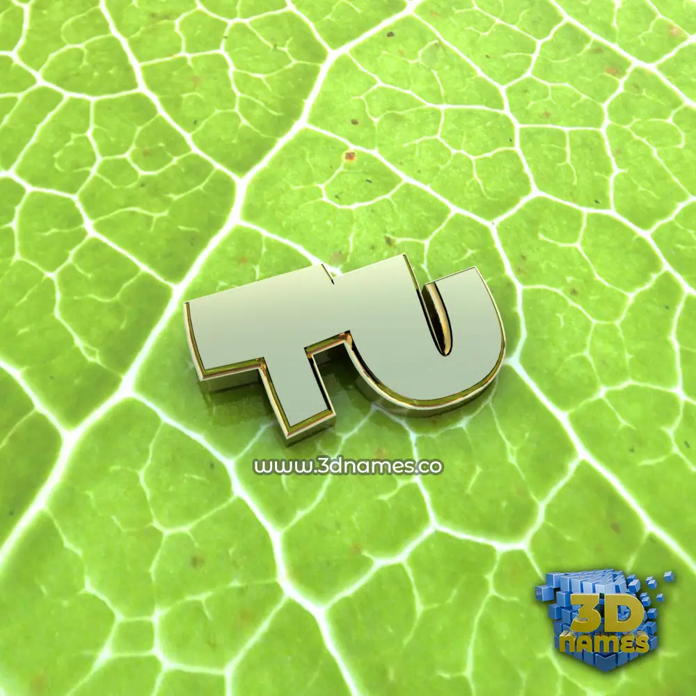 tu in Gold Leaf style - 3D name wallpaper
