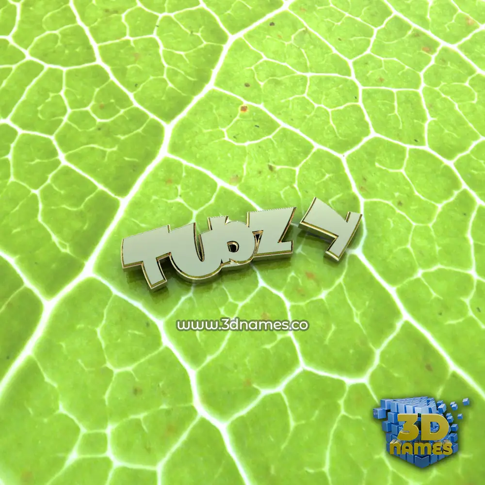 tubzy in Gold Leaf style - 3D name wallpaper