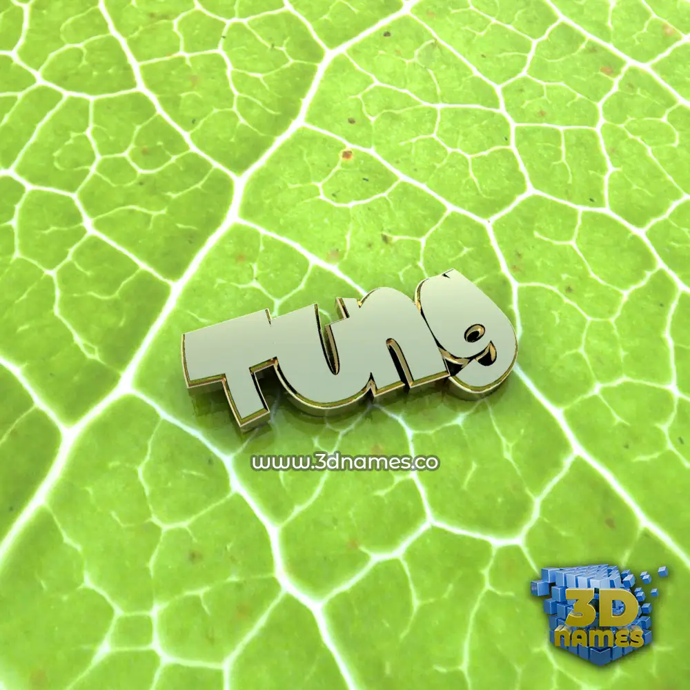 tung in Gold Leaf style - 3D name wallpaper