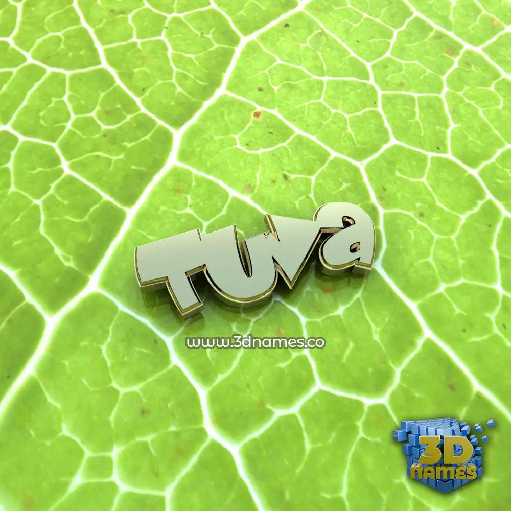 tuva in Gold Leaf style - 3D name wallpaper